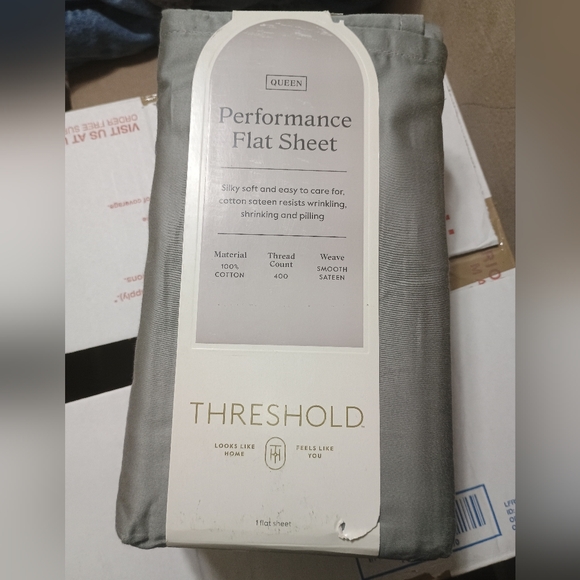 Threshold Gray Performance Flat Sheet - Picture 1 of 4